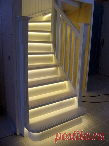 Лестница с LED-подсветкой