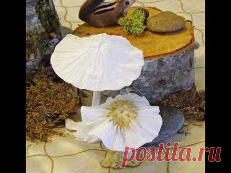 Tissue Paper Mushroom Craft. Atesanato de Papel (Cogumelo).