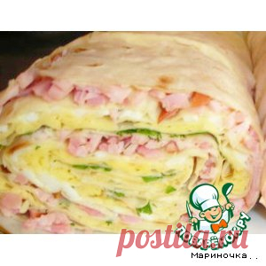 Рулет из лаваша с ветчиной - кулинарный рецепт