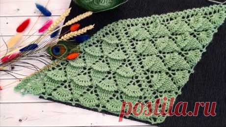 🦚Шаль "Крылья птицы"🦚Crochet shawl🦚