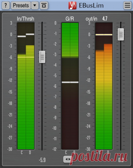 Easy Peak Limiter Plugin, Maximizer [VST, AU, AAX] - EBusLim | Voxengo