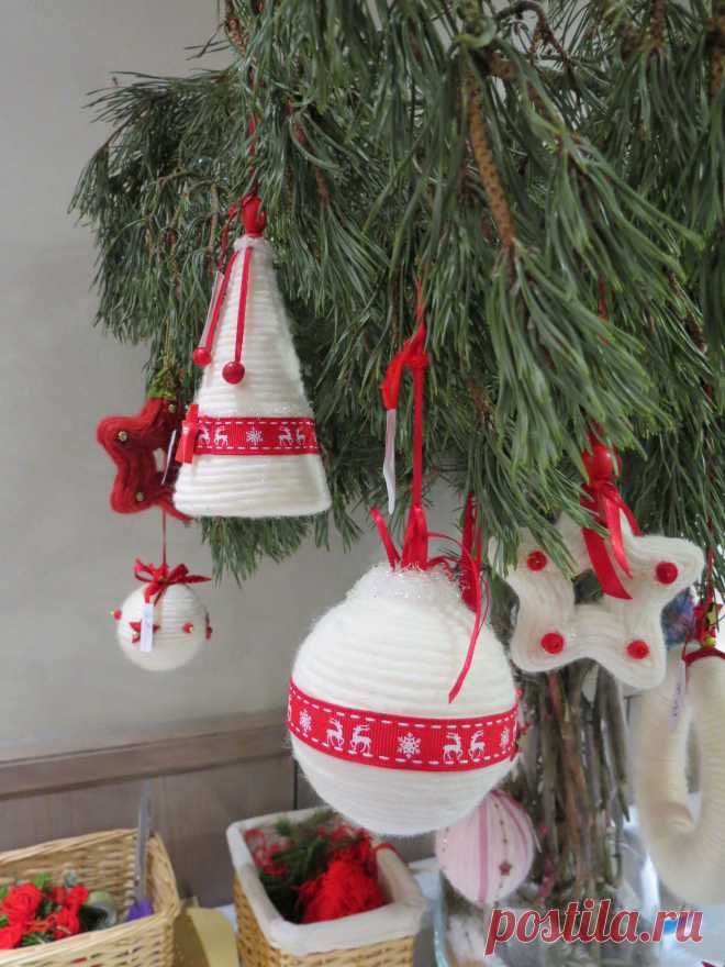 Елочные игрушки hand made.