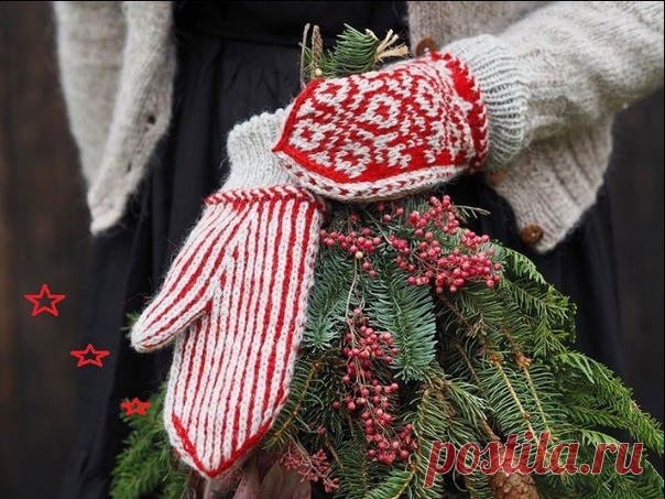 Рождественские варежки.