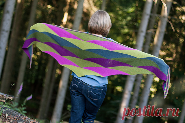 Треугольная шаль Dorset Cliffs - Вяжи.ру