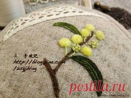 Вышиваем веточку мимозы! (мастер-класс) | ЖЕНСКИЙ МИР