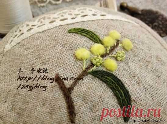 Вышиваем веточку мимозы! (мастер-класс) | ЖЕНСКИЙ МИР