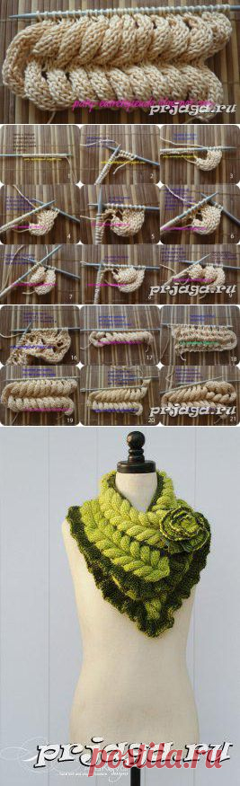 Азиатский колосок спицами