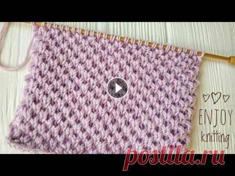 ПРОСТОЙ Узор Мелкие соты (Жемчужный бриошь) / Pearl Brioche knit stitch / #59 Лучшая поддержка для канала - лайк, подписка и комментарий! Спасибо, дорогие мои...