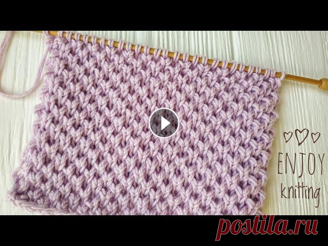 ПРОСТОЙ Узор Мелкие соты (Жемчужный бриошь) / Pearl Brioche knit stitch / #59 Лучшая поддержка для канала - лайк, подписка и комментарий! Спасибо, дорогие мои...