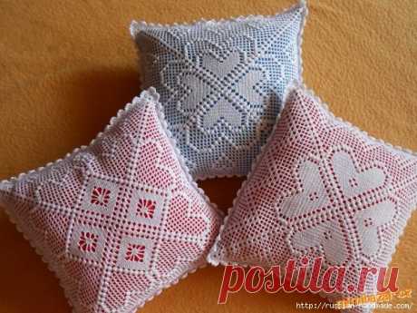 Подушечки саше крючком. Схема | Russian-Handmade