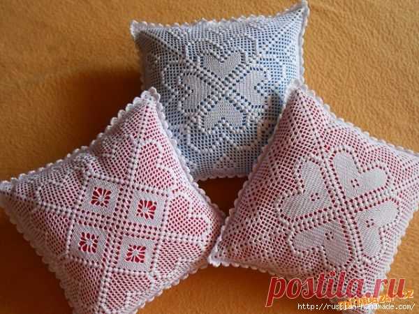 Подушечки саше крючком. Схема | Russian-Handmade