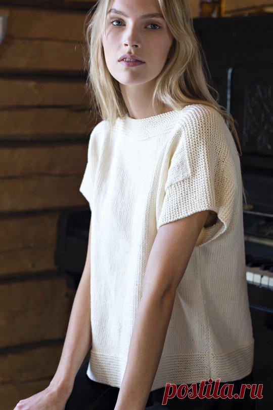 Летний топ с цельнокроеным рукавом спицами - Портал рукоделия и моды