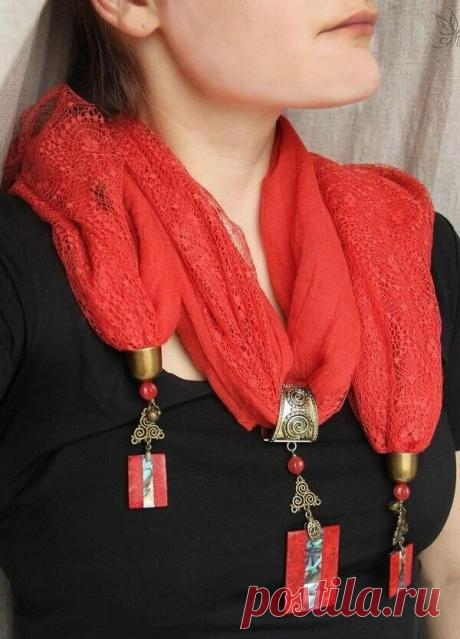 Ожерелье из шарфов и косынок: модно и стильно | Создавай сам | Яндекс Дзен