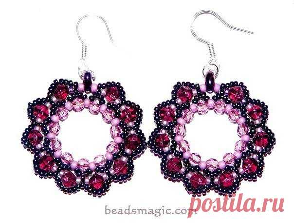 Серёжки из бисера со схемами — Сделай сам, идеи для творчества - DIY Ideas