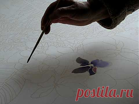 Батик мастер-класс Музы Кирницкой / Silk painting workshop - Яндекс.Видео