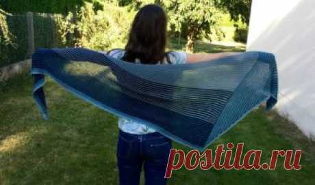 ШАЛЬ СПИЦАМИ "BISCOTTE PAINTBOX SHAWL" ОТ LOUISE ROBERT