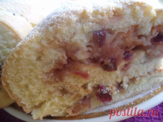 Рулет с яблоками - Простые рецепты Овкусе.ру