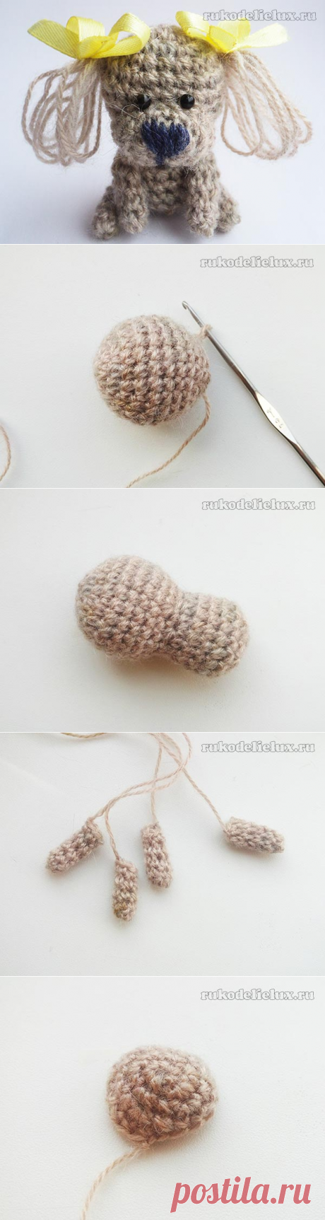 Как связать собаку крючком своими руками - мастер класс с фото