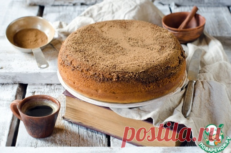 Коричный пирог с хрустящей корочкой.