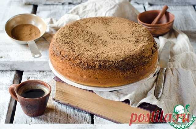 Коричный пирог с хрустящей корочкой.