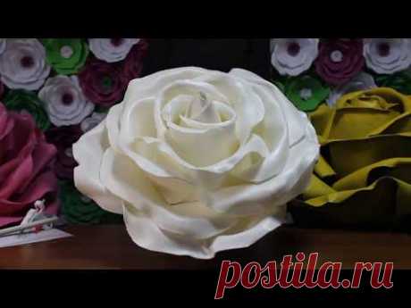 Ростовой цветок из изолона. Большие цветы из изолона. Giant rose tutorial