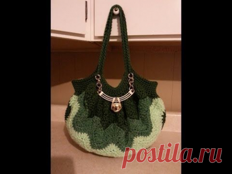 #Crochet Chevron Purse tutorial DIY handbag Learn crochet
