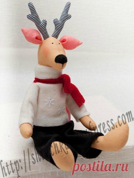 Рождественские олени. Выкройки текстильных игрушек. #подборка #поделка #подвеска #олень #новогоднее #игрушка #фетр #флис... Вязание - Мой Мир@Mail.ru
