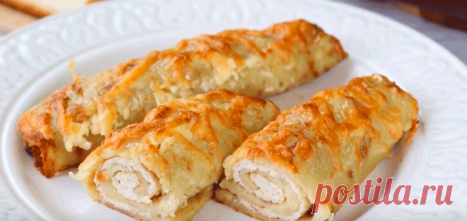 Курица в драниках