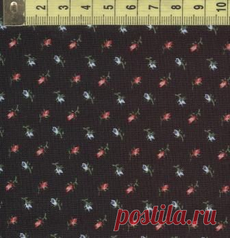 Каликос розочки на чёрном W32042-3
