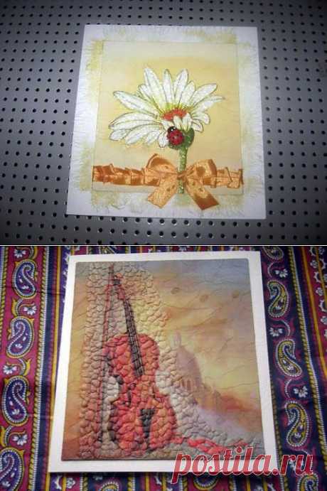 декупаж открытки, яичная скорлупа