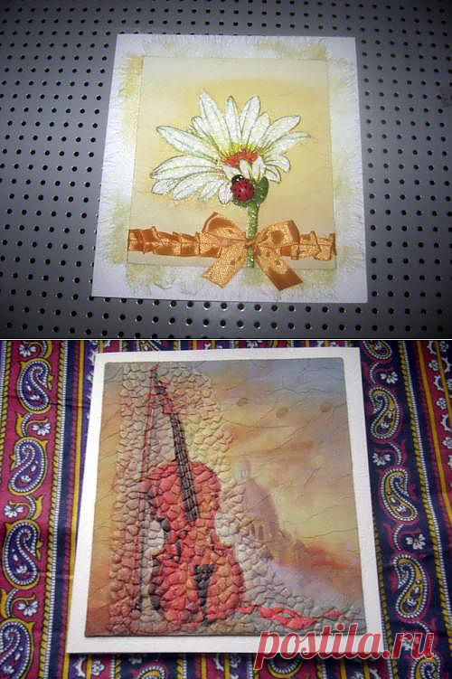 декупаж открытки, яичная скорлупа