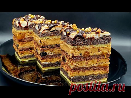 🌟Праздничный торт с маком орехами черносливом и курагой