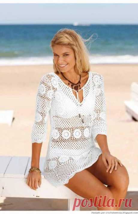 Crochetemoda Blog: Saída de Praia de Crochet