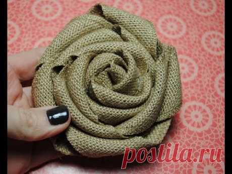 Stampin' Up Burlap Ribbon, Burlap Rolled Flower Tutorial