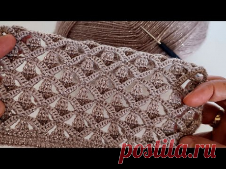нашла случайно! Возникающая красота! новый узор крючком