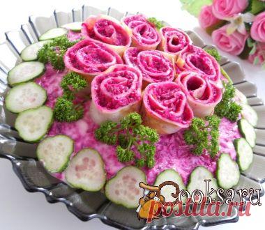 Салат с сельдью "Краса" фото рецепт приготовления