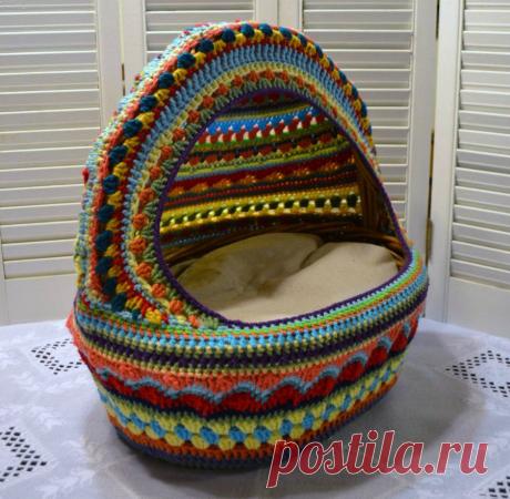 Корзина для кота крючком И другие идеи для дома