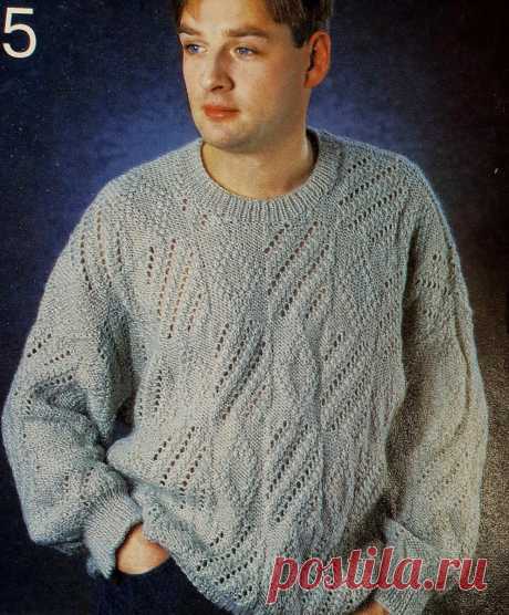 Мужской джемпер спицами. | Terockisa. Магия петель. | Дзен