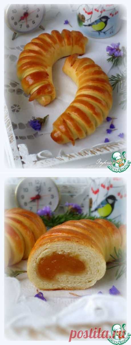 Рогалики с яблочным повидлом - кулинарный рецепт