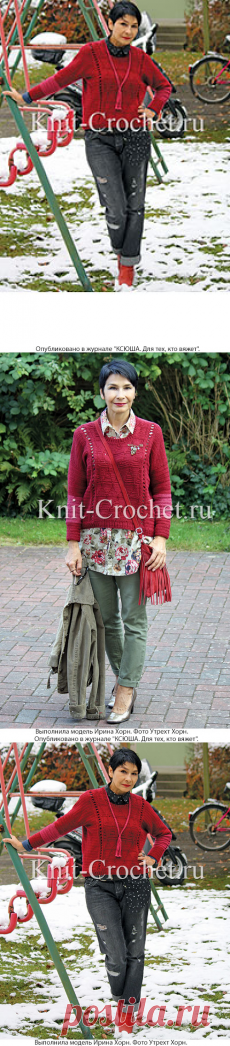 Женский пуловер крючком. - Пуловеры женские крючком - Вязание крючком - Каталог статей - Вязание спицами и крючком