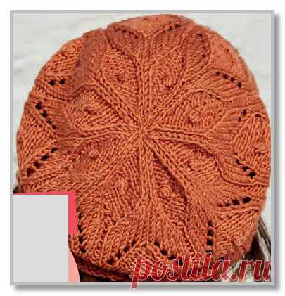 Шапочка и шарф-воротник с ажурно-рельефным узором