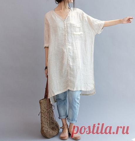 (9) summer Women linen Loose Fitting Linen Long Shirt by MaLieb, $99.00 | Бохо стиль