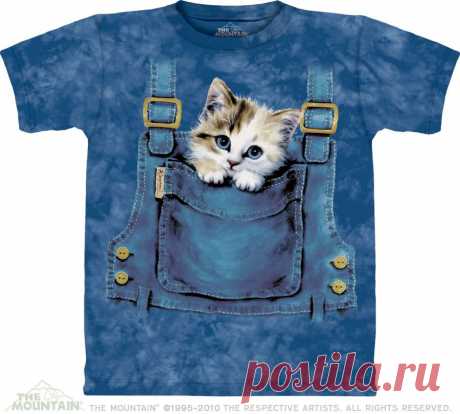 Kitty Overalls ― Интернет магазин Красивые футболки The Mountain.