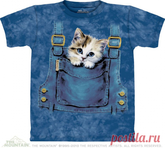 Kitty Overalls ― Интернет магазин Красивые футболки The Mountain.