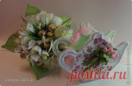 МК чайничка ( из картона + декупаж).