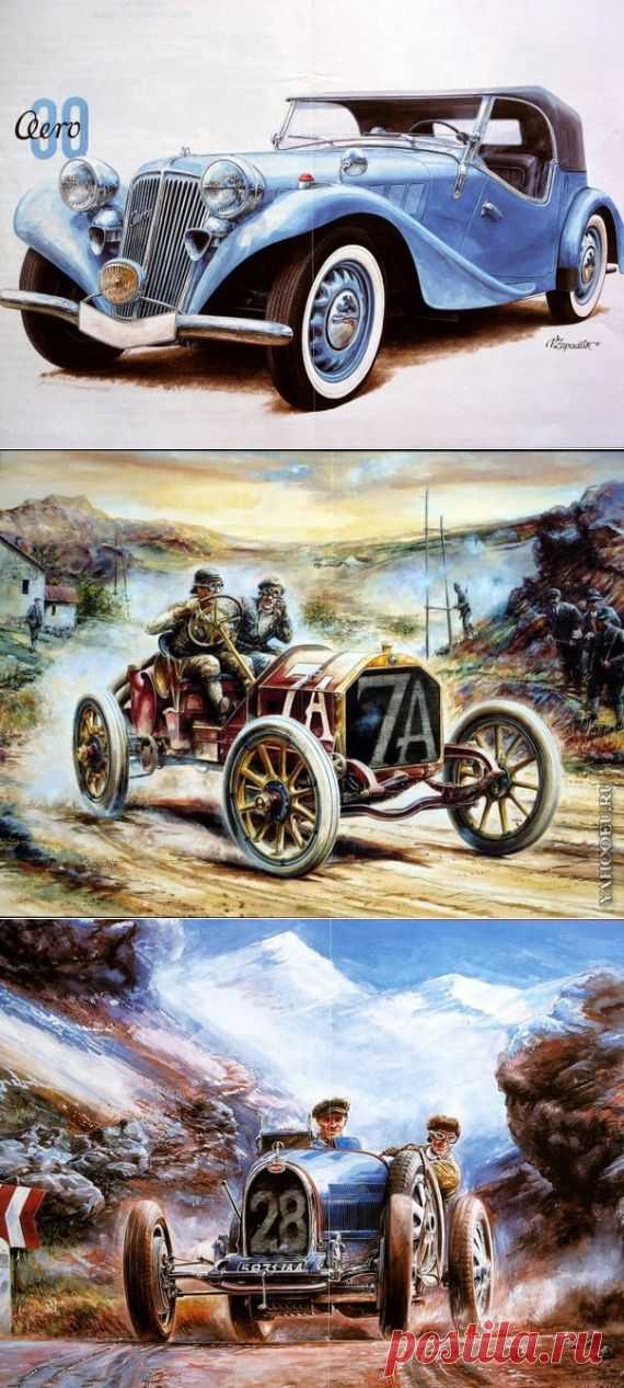 Ретро-авто / Декупаж / Картинки для декупажа