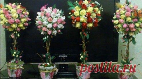 Деревце из роз - Декор