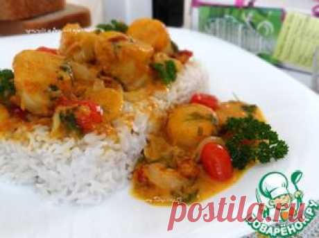 Морские гребешки в пикантном луковом соусе - кулинарный