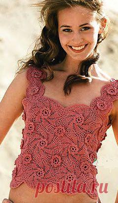 Вязанный крючком топ | Рукоделие:вязание,шитье и др.