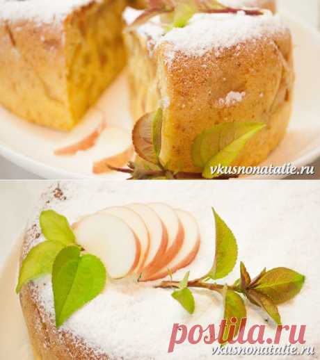 Пышная шарлотка с яблоками в мультиварке - рецепт для лентяек
